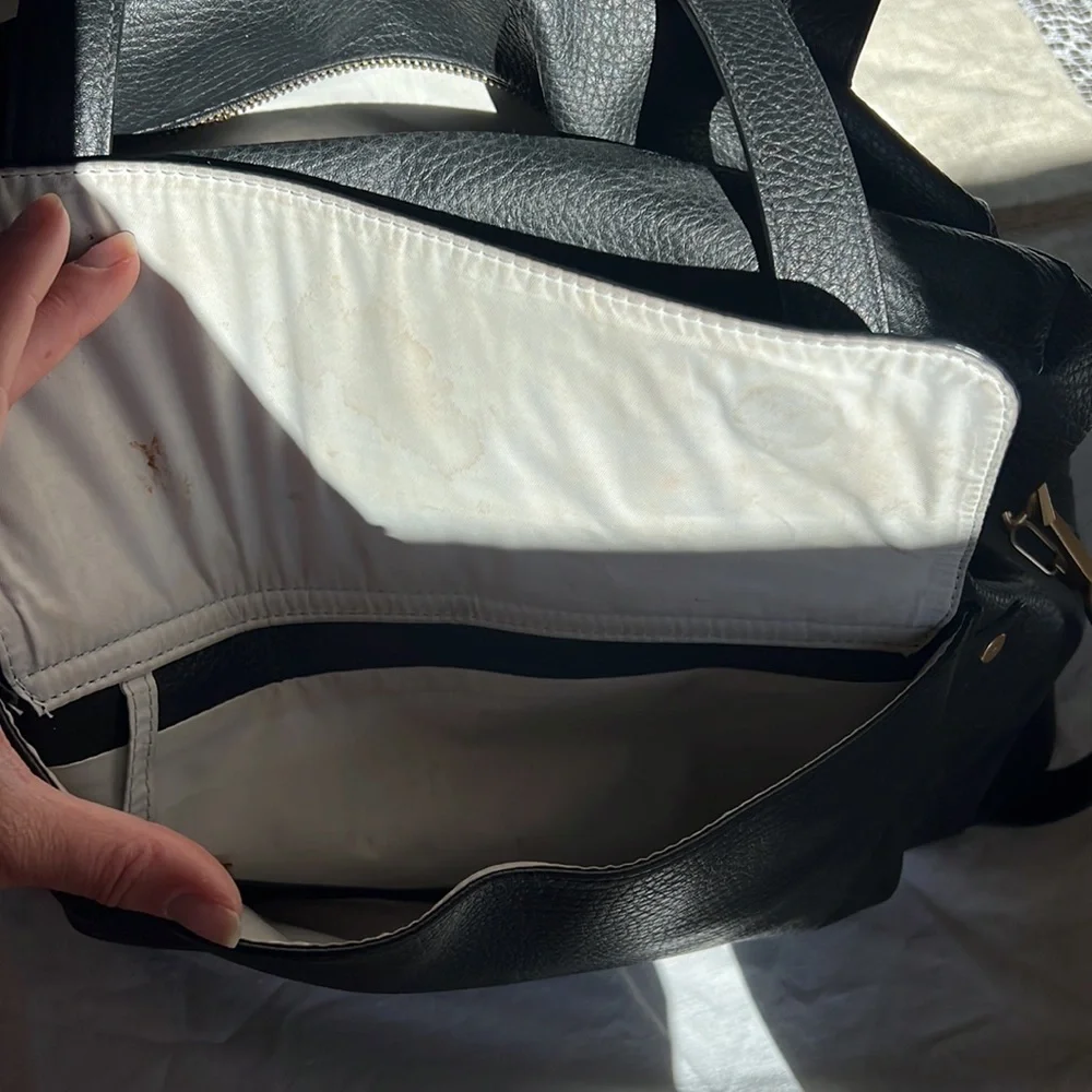 Wherever Weekender Faux Pebbled Leather Diaper Bag